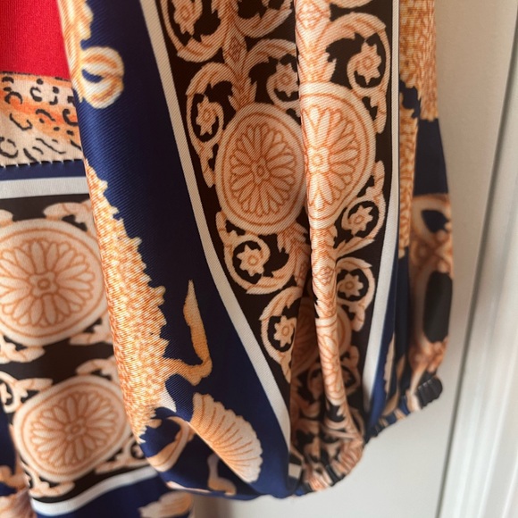 NWT Host Pick Exotic Print Lantern Sleeve Jumpsuit Juniors’ Size XL - Picture 10 of 11